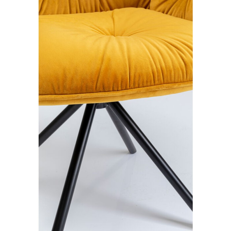 Chair with Armrest Mila Yellow